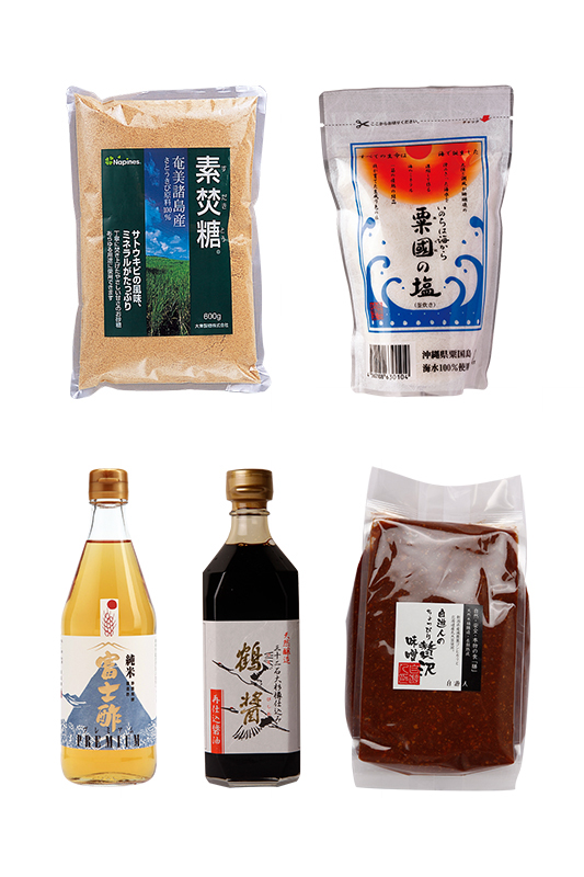 ”さしすせそ”お試しセット(調味料5種詰め合わせ)