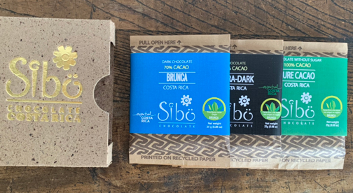 「Sibu CHOCOLATE(コスタリカ)」3枚ギフトセット用ボックス　無添加でサスティナブルなチョコレート