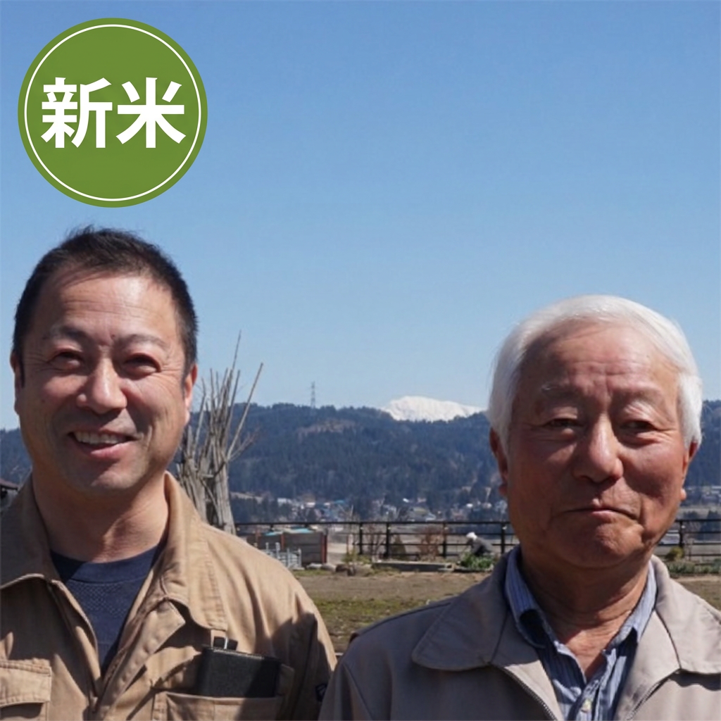 【十日町産魚沼コシヒカリ】羽鳥寛平さん作 無農薬で栽培した魚沼産コシヒカリ